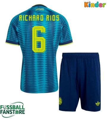 Kolumbien Richard Rios #6 Replik Auswärtstrikot Kinder WM 2026 Kurzarm (+ Kurze Hosen)